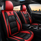 Kit Completo de Capas para Banco de Carro Velox em Couro Legítimo Universal 5 Lugares Com Airbag + Tapetes e Capa de Volante